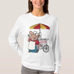 T-shirt Vendeur de chariot à hot-dog Vendeur de street foo