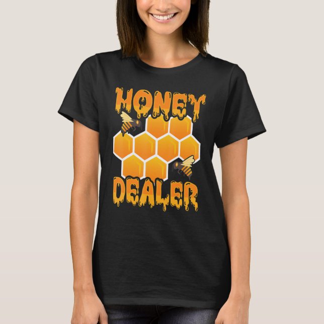 T-shirt Vendeur de miel Honeycomb Bee Hive Beekeepi Beekee (Devant)