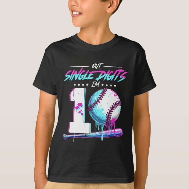 T-shirt Vendre 10 Ans Anniversaire Double Chiffres 10 Anni (Devant)