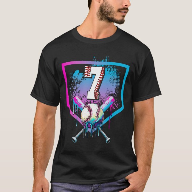 T-shirt Vendre Drith 7th Birthday Home Plate Boys Youth 7  (Devant)