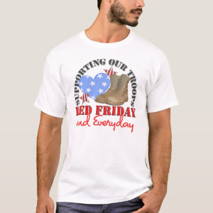 T-shirt Vendredi et quotidien rouges
