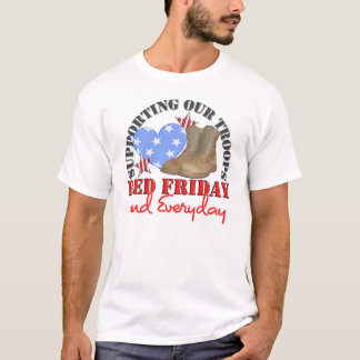 T-shirt Vendredi et quotidien rouges
