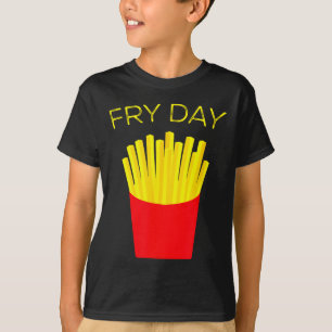 T-shirt Vendredi Fou, Frites, Tgif Dieu Merci C'est Vendre