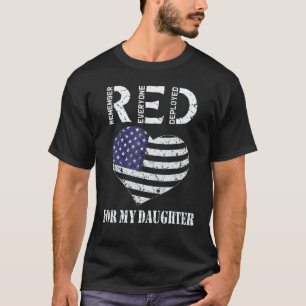 T-shirt Vendredi Rouge Pour Ma Fille Soutenez Nos Troupes 