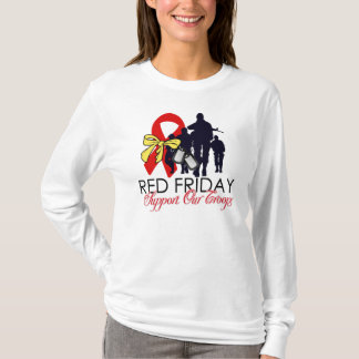 T-shirt Vendredi rouge - soutenez nos troupes