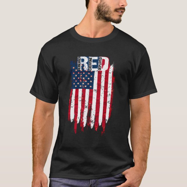 T-shirt Vendredi rouge Souvenez-vous de tous ceux qui ont  (Devant)