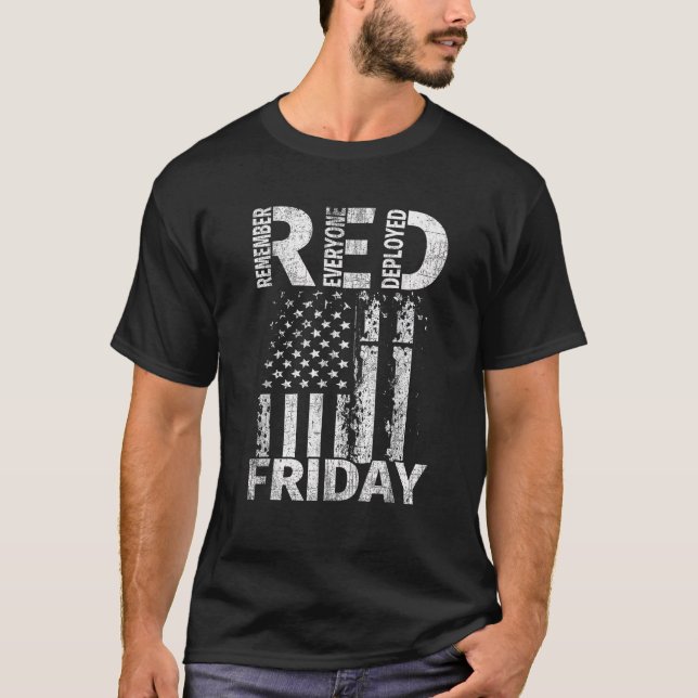 T-shirt Vendredi Rouge Souvenez-vous de tout le monde dépl (Devant)