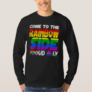 T-shirt Venez À Rainbow Side Fier Ally Pride Lgbt Les