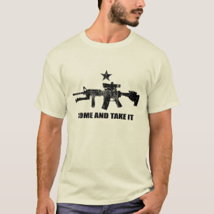 T-shirt Venez le prendre avec AR-15
