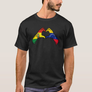 T-shirt Venezuela Bolivia Flag Venezuelan Bolivian Heart