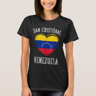 T-shirt Venezuela Drapeau Coeur San Cristobal Ville