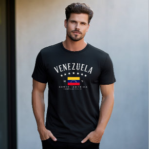 T-shirt Venezuela Drapeau du Venezuela Longitude Moderne