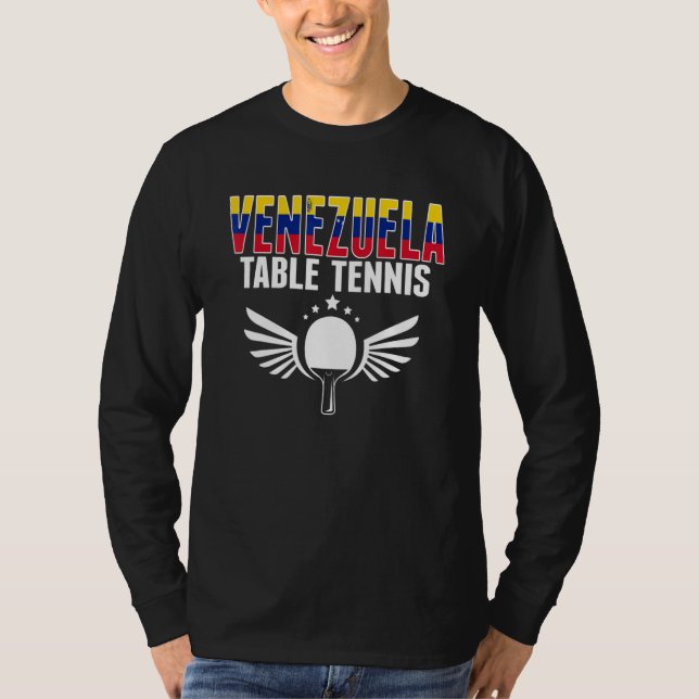 T-shirt Venezuela Table Tennis   Venezuelan Ping Pong Supp (Devant)
