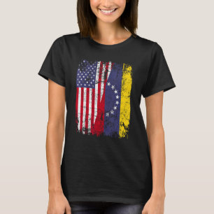 T-shirt VENEZUELAN RACINE Drapeau semi-américain VENEZUELA