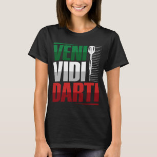 T-shirt Veni Vidi Darti Pun pour amoureux des fléchettes