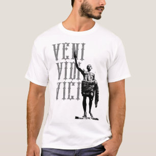 T-shirt Veni Vidi Vici César César Citation Motivationnell