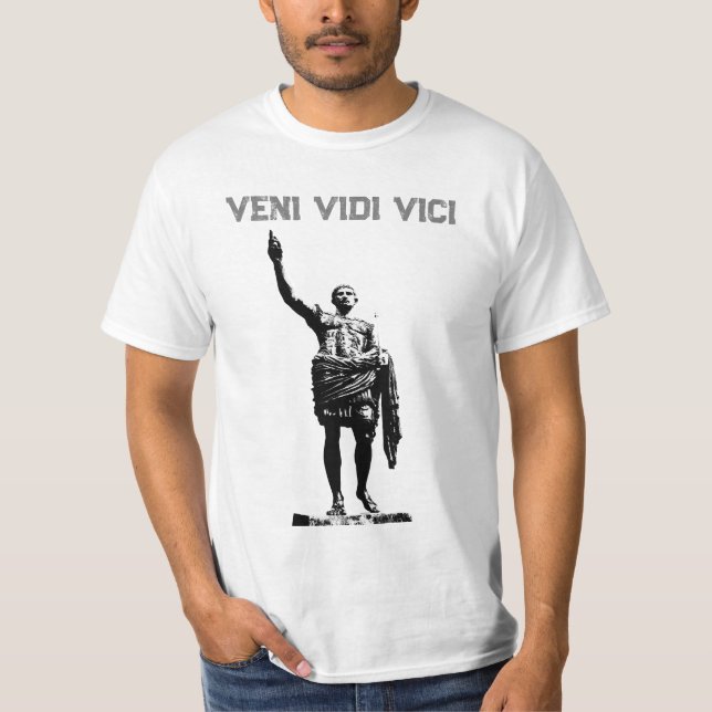 T-shirt Veni Vidi Vici Motivational César Citation Mens (Devant)