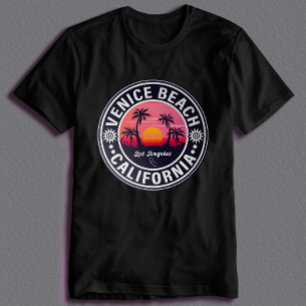 T-shirt Venice Beach California Retro Sunset Souvenirs 60s