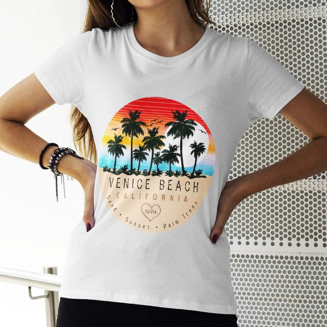 T-shirt Venice Beach Californie Rétro Palmiers Souvenir (Créateur téléchargé)