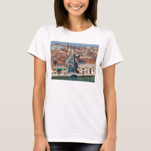 T-shirt Venise imprimée sur la chemise féminine, photograp