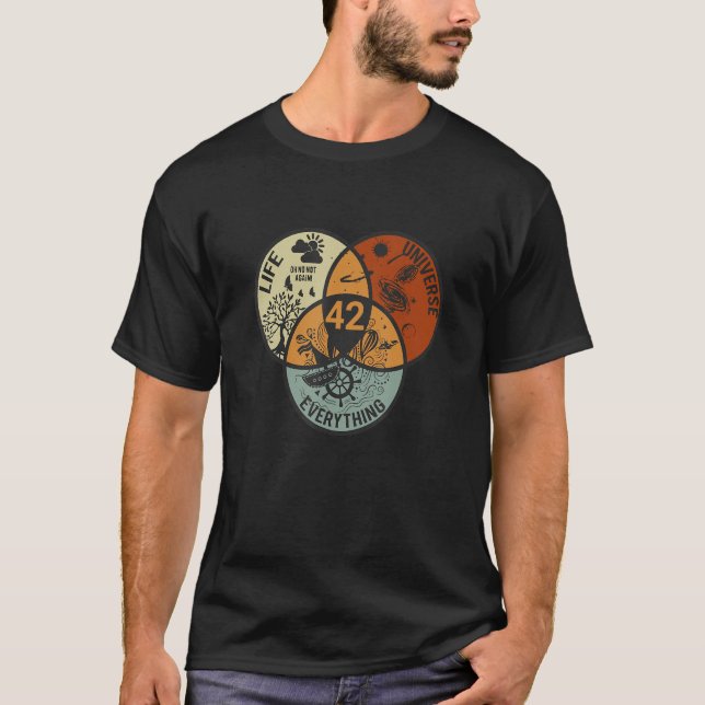 T-shirt Vénn Diagramme Vie L'Univers Et Tout 42 (Devant)