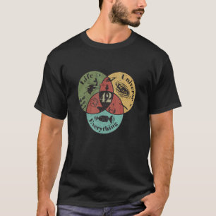 T-shirt Vénn Diagramme Vie L'Univers Et Tout 42
