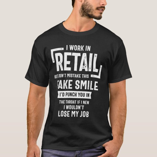 T-shirt Vente au détail Shirt Funny Phrase vendeur Cashi (Devant)