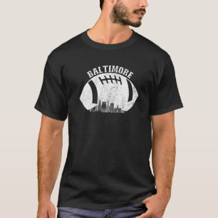 T-shirt Ventilateur Baltimore Skyline de football Vintage
