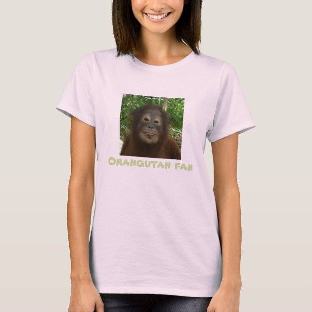 T-shirt Ventilateur de faune d'Orangutans (Devant)