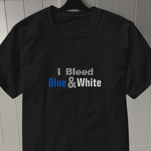 T-shirt Ventilateur de football bleu et blanc