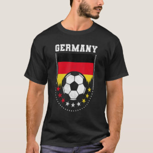 T-shirt Ventilateur de football drapeau allemand