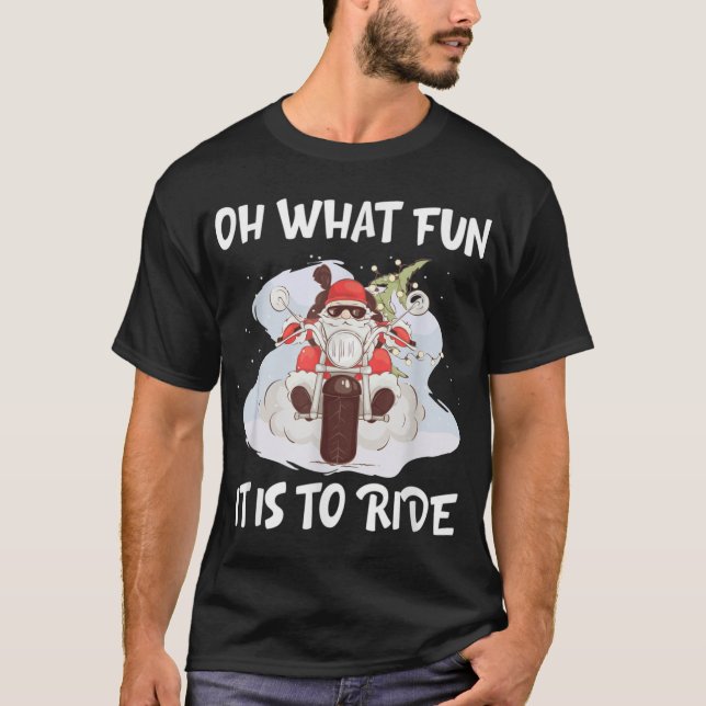 T-shirt Ventilateur de moto Père Noël Joyeux Noël Noël (Devant)