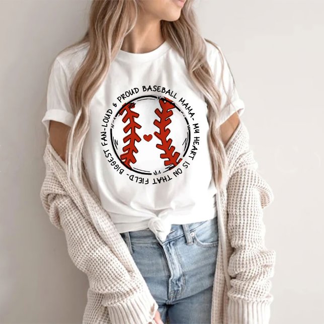 T-shirt Ventilateur le plus gros - Mama de baseball à fort (Créateur téléchargé)