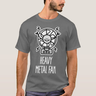 T-shirt Ventilateur métallique lourd amusant Punk Hard Roc