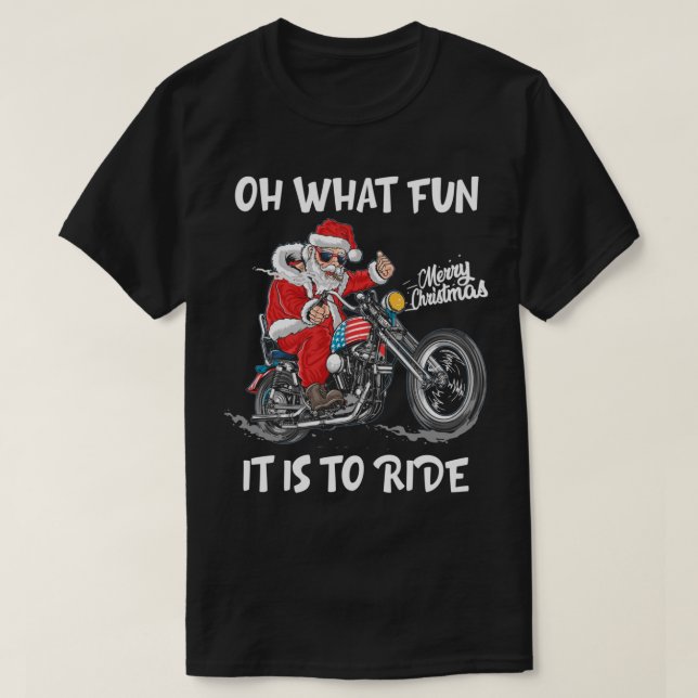 T-shirt Ventilateur moto Père Noël Joyeux Noël Noël Noël N (Design devant)