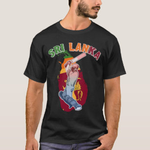 T-shirt Ventilateurs de cricket de Lion Sri Lankais_ Batsm