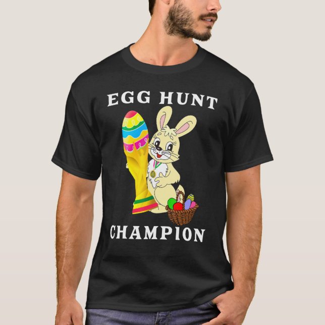 T-shirt Ventilateurs de lapin de Pâques Chasse aux Oeufs d (Devant)