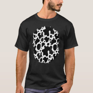 T-shirt Ventre de vache noir blanc fourrure animal de ferm