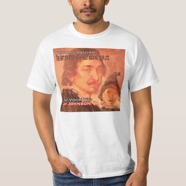 T-shirt Ventriloquie : Le livre par geai Johnson (Devant)
