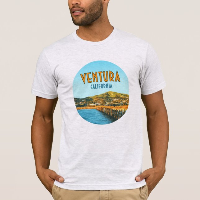 T-shirt Ventura Pier Beach Californie Vintage (Devant)