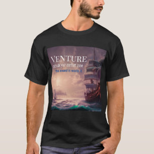 T-shirt Venture quote, style bateau pirate, ia,