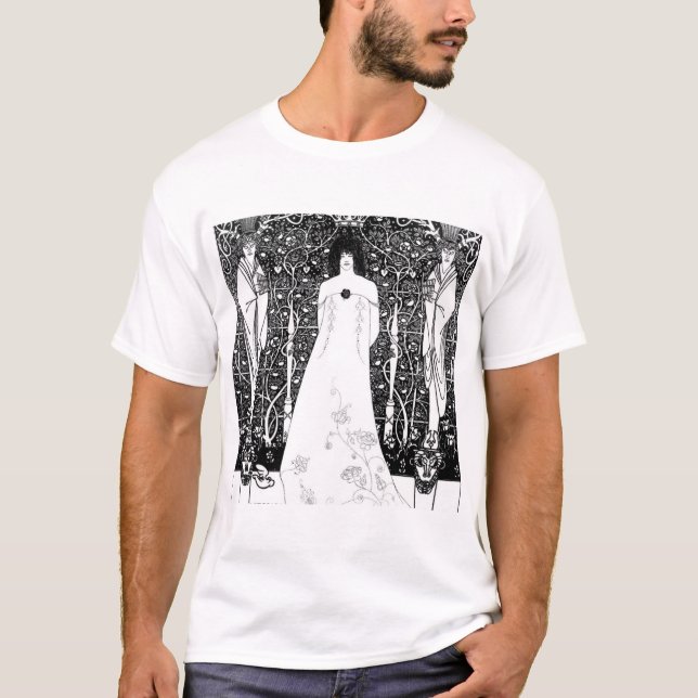 T-shirt Vénus entre les dieux par Aubrey Beardsley - HD (Devant)