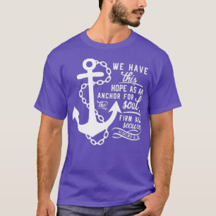 T-shirt Verbe biblique Ancre chrétienne Hébreux 619 Cadeau