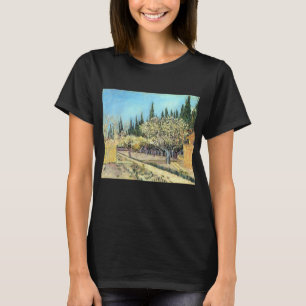 T-shirt Verger en fleurs de Van Gogh, bordé de cyprès