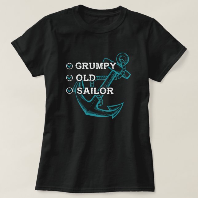 T-shirt Vérification de l'Ancre des vieux grumpy (Design devant)