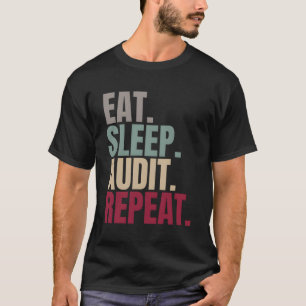 T-shirt Vérification du sommeil de l'alimentation Répétiti