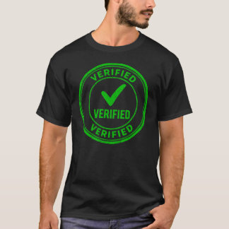 T-shirt Verified Circular Green Rubber Stamp