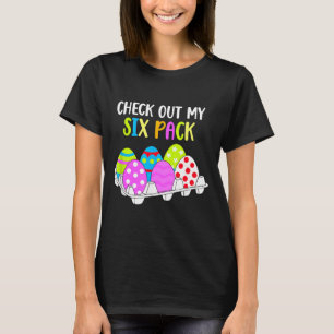 T-shirt Vérifiez Mon Six Pack Drôle de Pâques Œuf Abs Work