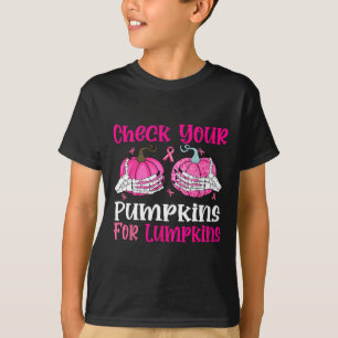 T-shirt Vérifiez votre Citrouille Hallow de sensibilisatio