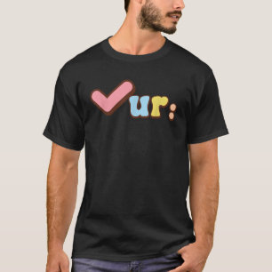T-shirt Vérifiez votre colon bleu foncé Ruban sensibilisat